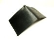 画像3: 薄型　スリム　二つ折り財布 　ウェーブ（型押し牛革）ブラック (3)